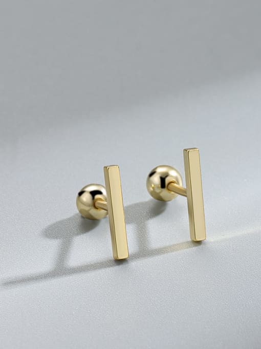 ZEMI 925 Sterling Silver Geometric Minimalist Stud Earring 0