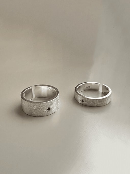 ARTTI 925 Sterling Silver Geometric Minimalist Band Ring 0