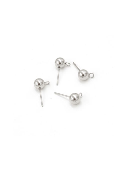 MEN PO Stainless steel Peas with circle round bead earrings 0