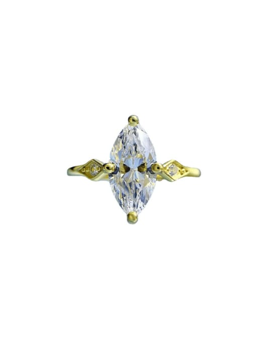 M&J 925 Sterling Silver High Carbon Diamond Irregular Minimalist Band Ring 0