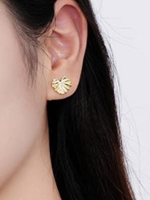 YUANFAN 925 Sterling Silver Flower Minimalist Stud Earring 1