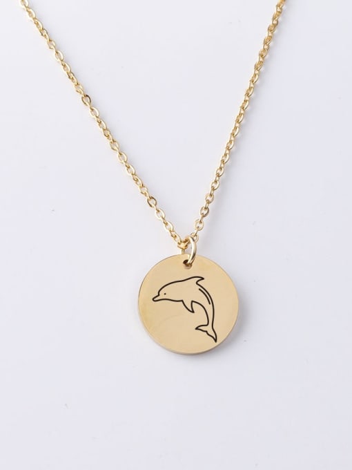 Gold yp001 67 20mm Stainless Steel Ocean Cartoon Animation Pendant Necklace