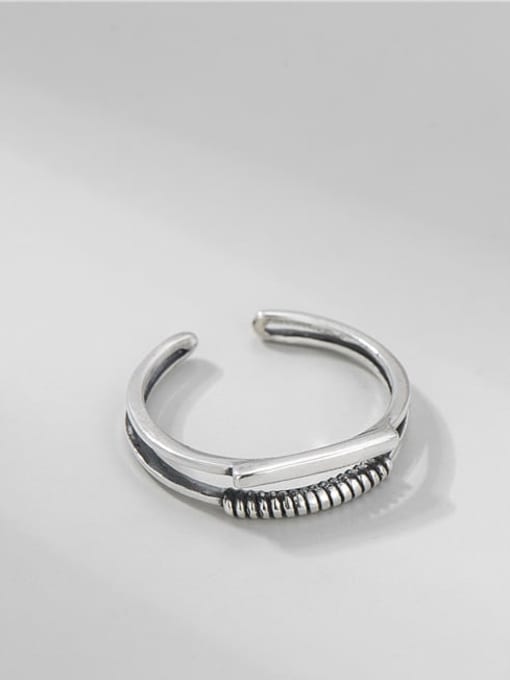 Twist ring 925 Sterling Silver Irregular Vintage Band Ring