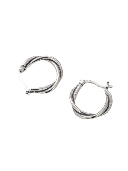 ARTTI 925 Sterling Silver Round Minimalist Hoop Earring 2