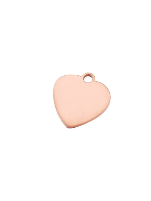 Rose Gold Stainless steel Heart Dainty Pendant