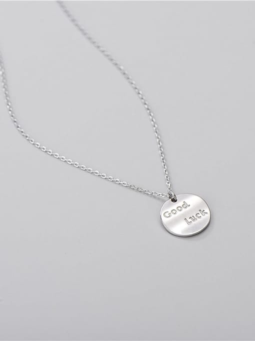 ARTTI 925 Sterling Silver Round Letter Minimalist Necklace 3