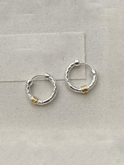 ARTTI 925 Sterling Silver Geometric Vintage Huggie Earring 0