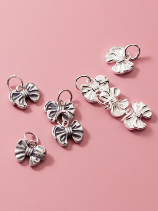 FAN 925 Sterling Silver Bowknot Vintage Charms 1