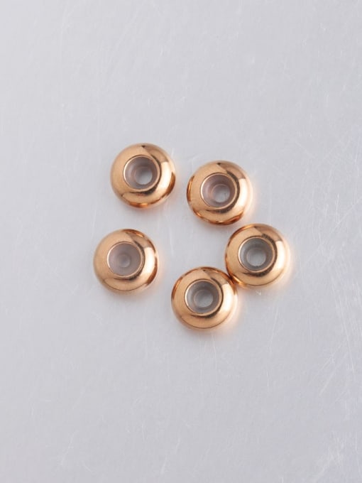 Rose Gold Stainless steel rubber ring positioning beads