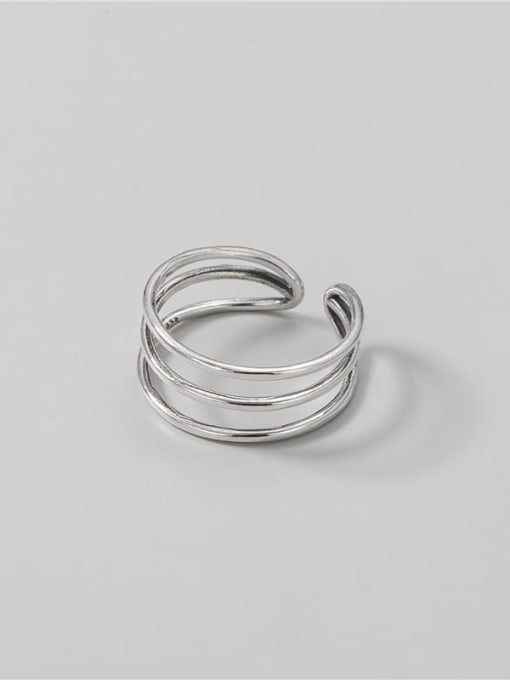ARTTI 925 Sterling Silver Irregular Minimalist Stackable Ring 3