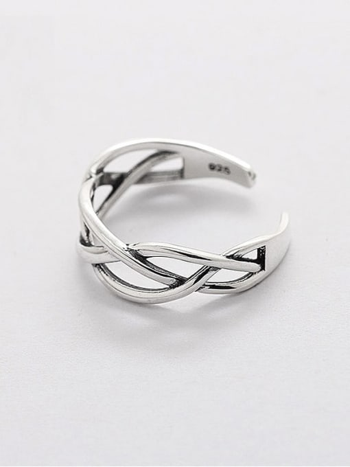 ACEE 925 Sterling Silver Geometric Minimalist Stackable Ring 0