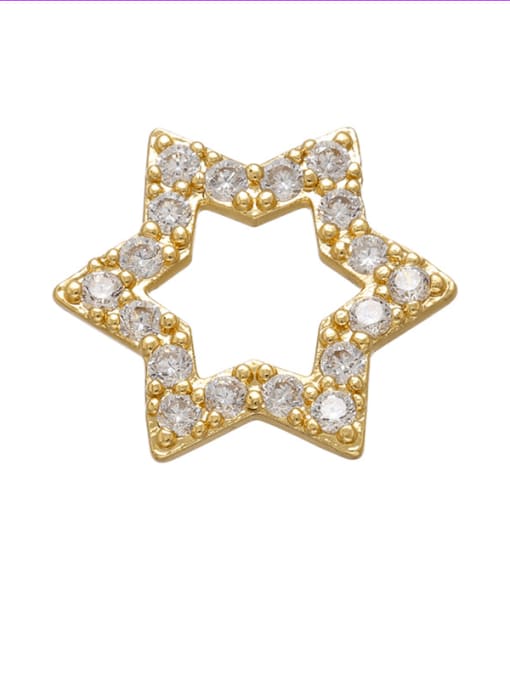 KOKO Brass Diamond Gold Plated Five-pointed Star Pendant 1