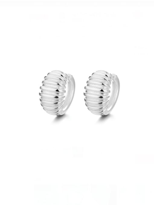312HR approximately 5.2g 925 Sterling Silver Geometric Minimalist Huggie Earring