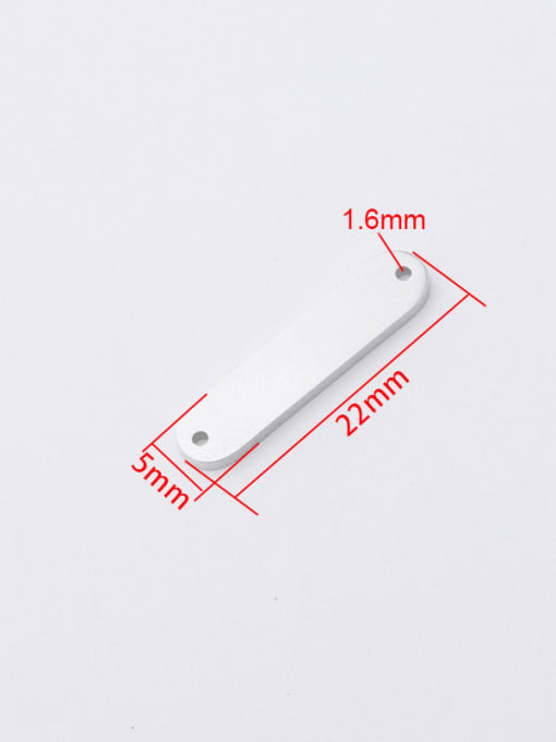 MEN PO Stainless steel double hole long strip tag 1