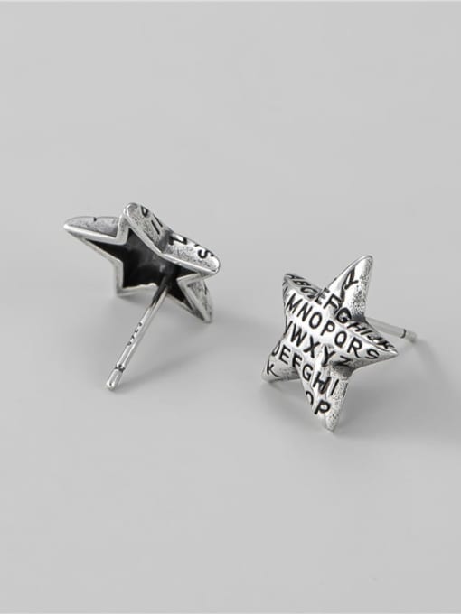 ARTTI 925 Sterling Silver Five-Pointed Star Vintage Stud Earring 3