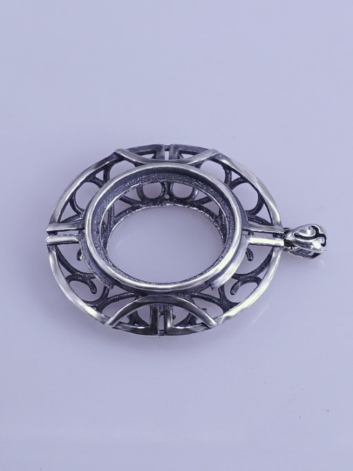 Supply 925 Sterling Silver Round Pendant Setting Stone size: 16*18mm 0