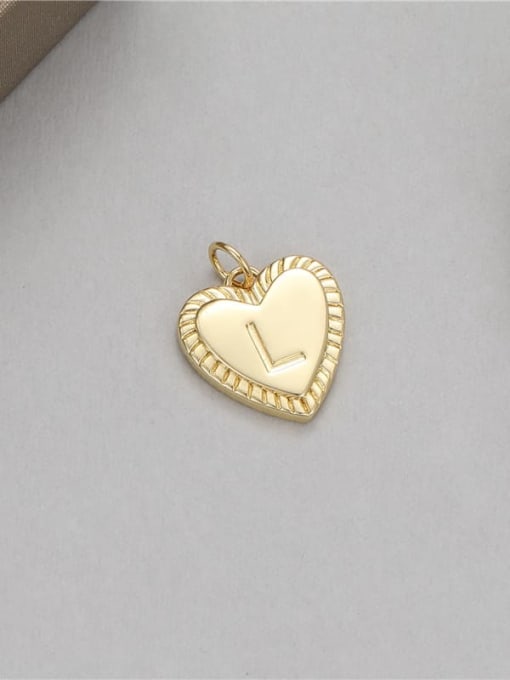H 10523 Brass Minimalist Heart DIY Pendant