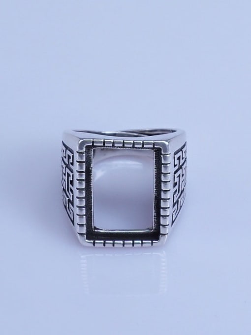 Supply 925 Sterling Silver Geometric Ring Setting Stone size: 12*17mm 0