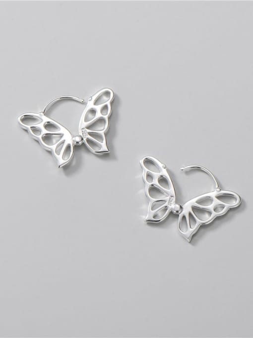 ARTTI 925 Sterling Silver Butterfly Minimalist Stud Earring 0