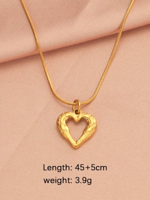 Golden trumpet LT064MP696 Stainless steel Heart Minimalist Necklace