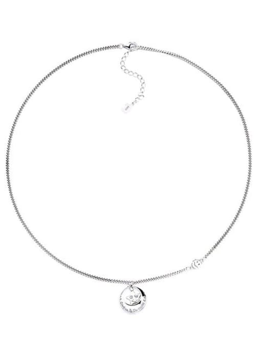 051L8.5g 925 Sterling Silver Pentagram Vintage Necklace