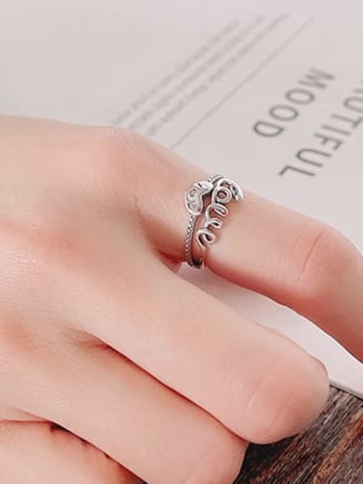 TAIS 925 Sterling Silver Letter Vintage Stackable Ring 1
