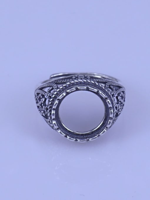 Supply 925 Sterling Silver Round Ring Setting Stone size: 12*12mm
