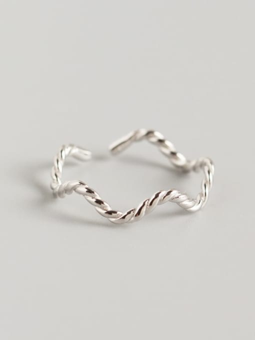 ACEE 925 Sterling Silver Geometric Trend Band Ring 0