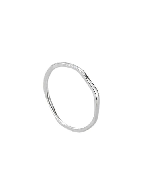 ARTTI 925 Sterling Silver Round Minimalist Band Ring 3