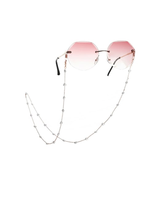 Rose gold Brass Imitation Pearl Heart Minimalist Sunglass Chains