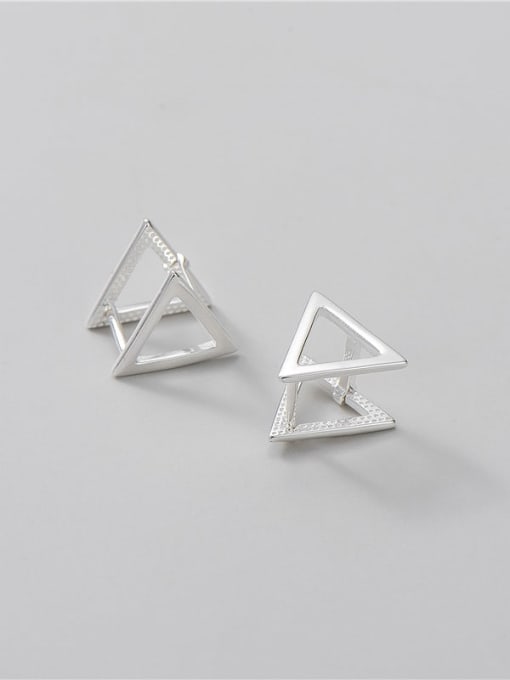 triangle 925 Sterling Silver Geometric Vintage Stud Earring