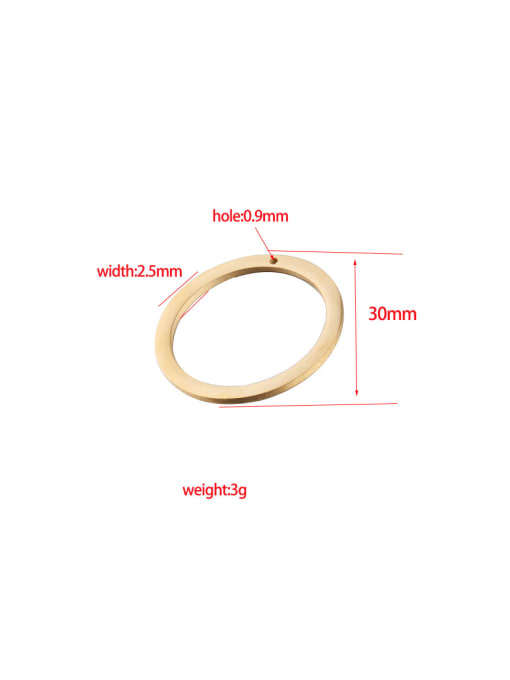 MEN PO Stainless steel big circle circle pendant accessories with hole round pendant 2