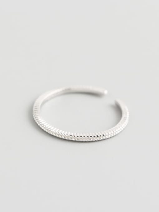 2# 925 Sterling Silver Geometric Minimalist Band Ring