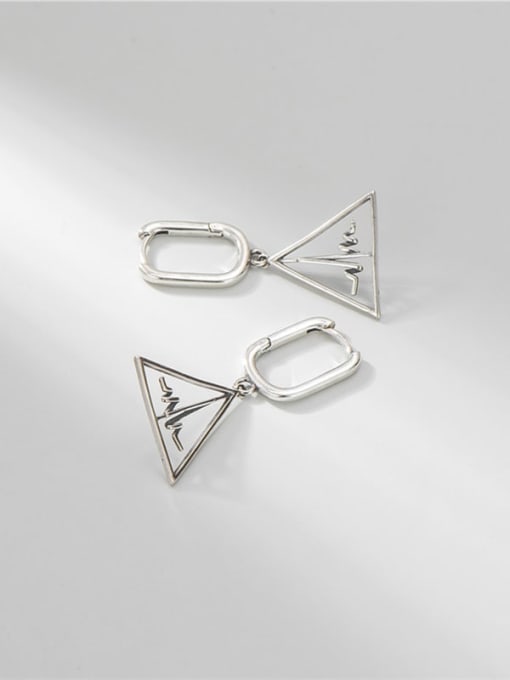 ARTTI 925 Sterling Silver Triangle Minimalist Drop Earring 0