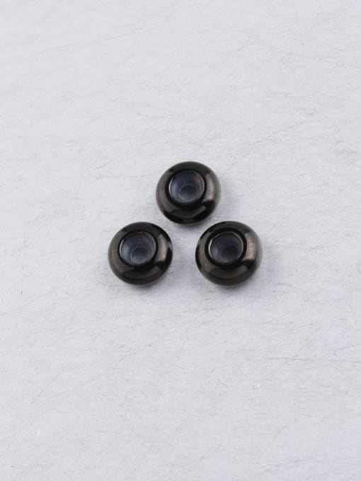 black Stainless steel rubber ring positioning beads
