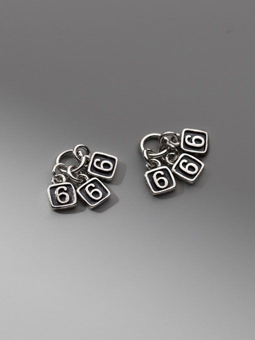 FAN 925 Sterling Silver Number Vintage Charms 3