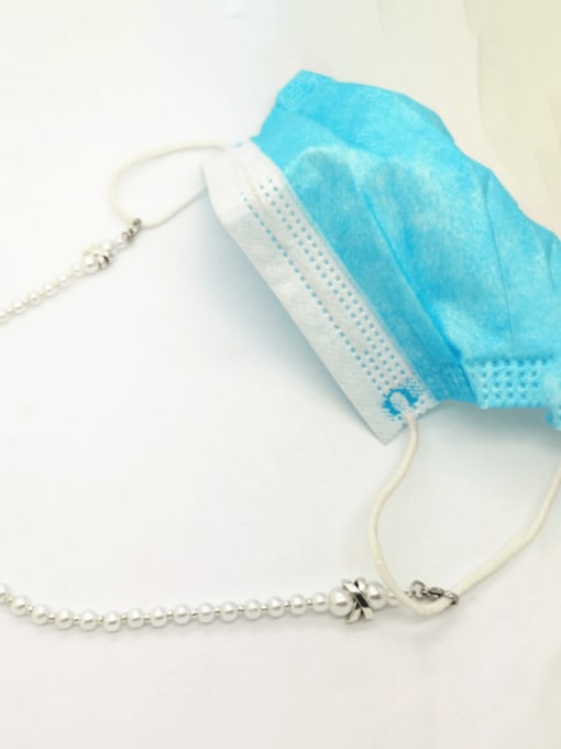 JMI Titanium Steel Imitation Pearl Minimalist Beaded Handmade Mask Chain Sunglass Chains 2