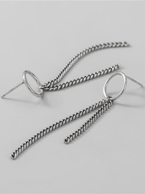ARTTI 925 Sterling Silver Tassel  Chain  Vintage Threader Earring 3