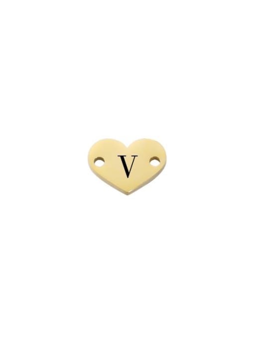 V Stainless Steel Laser Lettering  Heart  Diy Jewelry Accessories