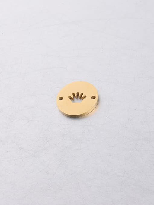 Crown gold Stainless steel elephant coconut tree crown round piece Connectors