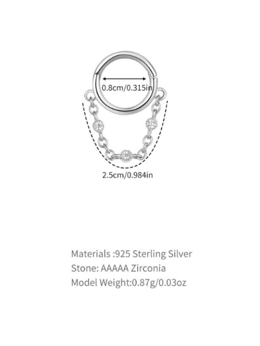 YUANFAN 925 Sterling Silver Geometric Minimalist Single Earring 4