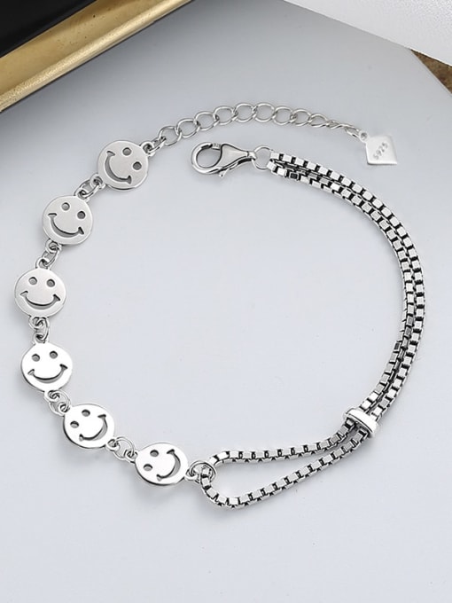 TAIS 925 Sterling Silver Smiley Vintage Bracelet 2
