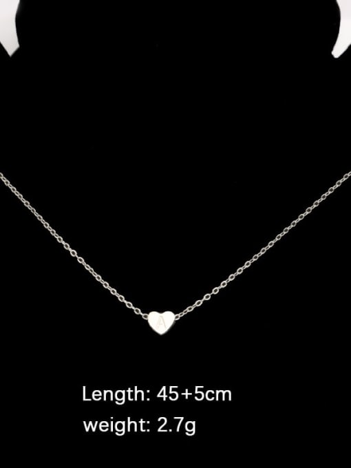 Steel Love Necklace Titanium Steel Heart Letter Minimalist Necklace