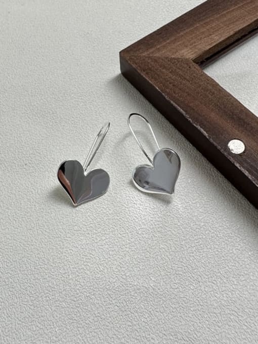 ARTTI 925 Sterling Silver Smooth  Heart Minimalist Stud Earring 3