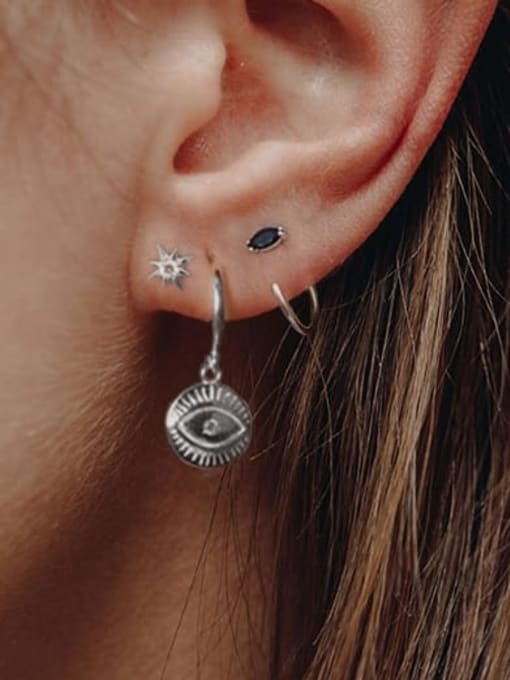 YUANFAN 925 Sterling Silver Pentagram Dainty Stud Earring 1