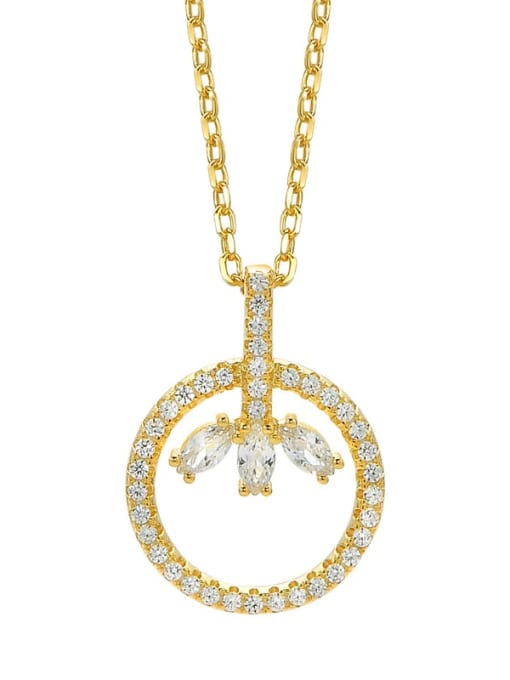 A&T Jewelry 925 Sterling Silver Cubic Zirconia Geometric Classic Necklace 3