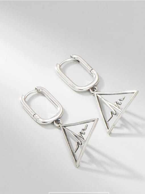 Triangular Earrings 925 Sterling Silver Triangle Minimalist Drop Earring