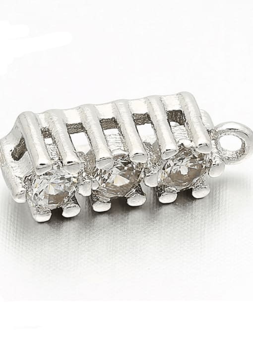 Platinum Brass Petite Microset Pendant