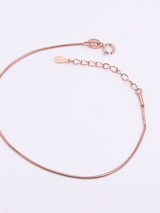 Silver plated rose gold bar S925 Sterling Silver Turnbuckle Head Bracelet