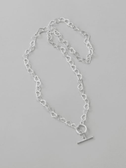ARTTI 925 Sterling Silver  Hollow Heart  Chain Minimalist Necklace 0